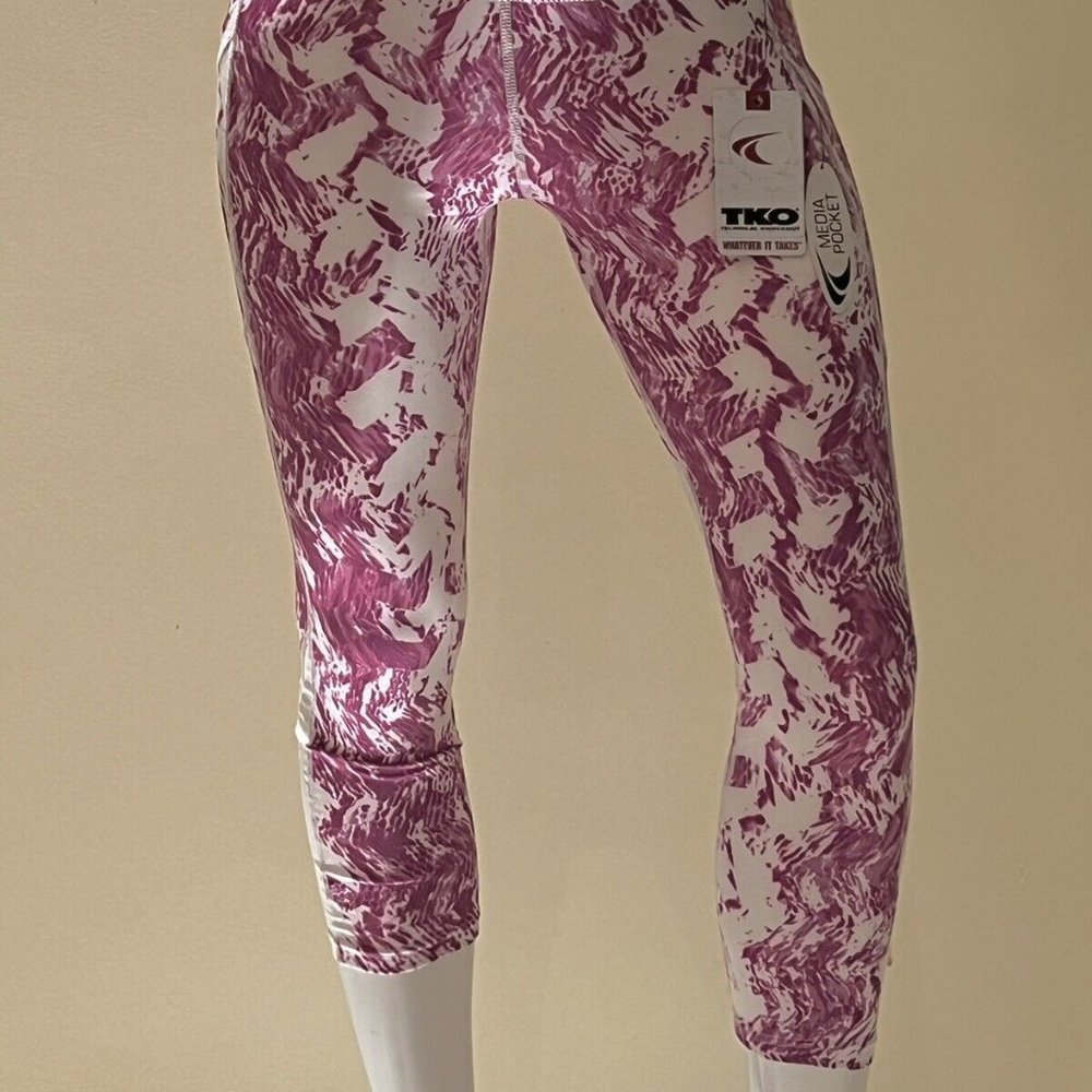 TKO Technical Knockout Women’s Size S Yoga Pants Leggings Media Pocket - Picture 2 of 8